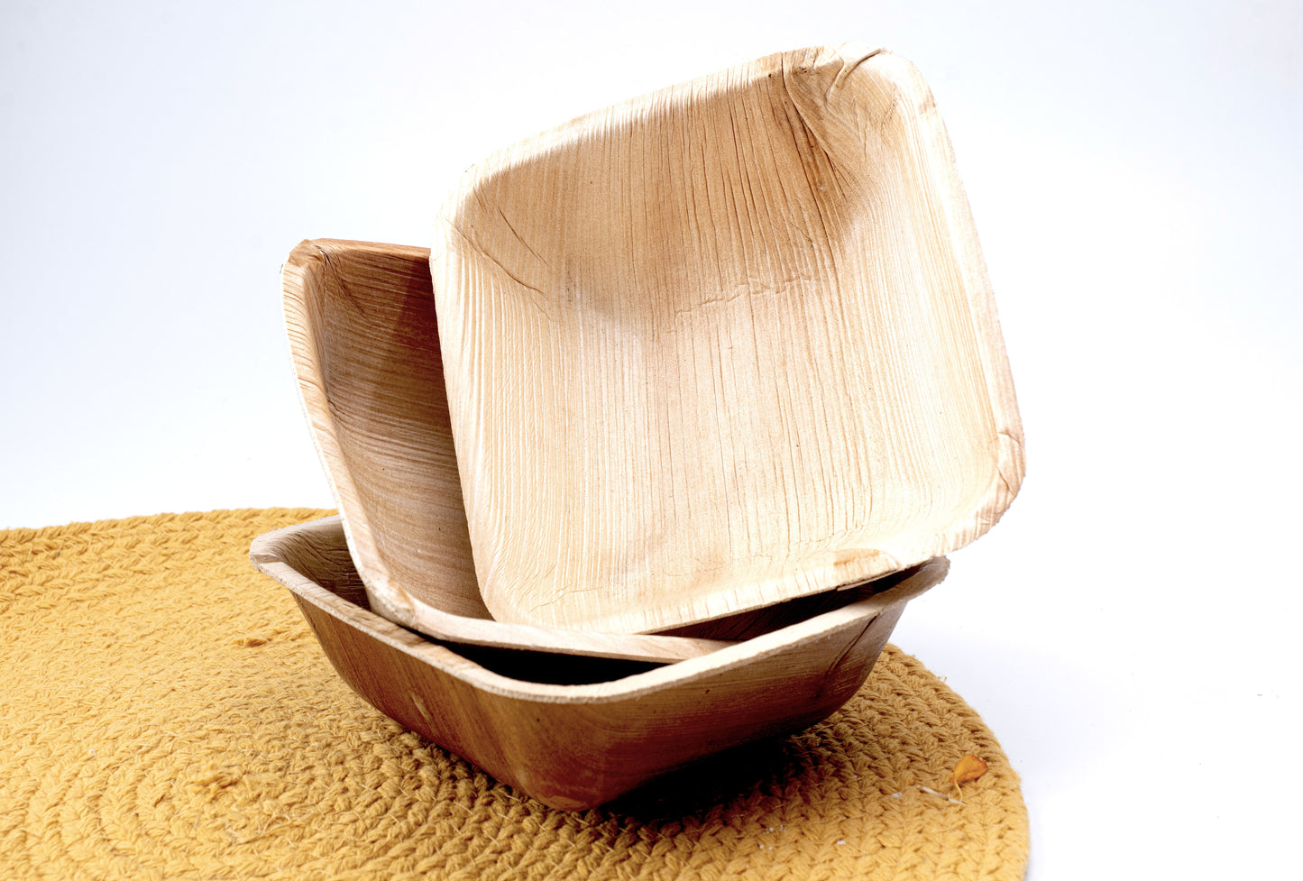 Areca Palm Leaf Disposable Square Bowls 5.5"/14 cm (Pack of 25)