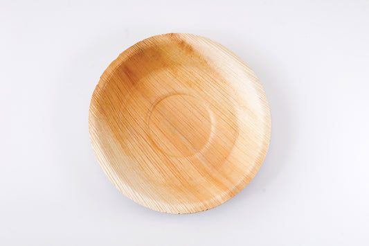 Areca Palm Leaf Disposable Deep Round Plates 7"/ 18 cm (pack of 25)