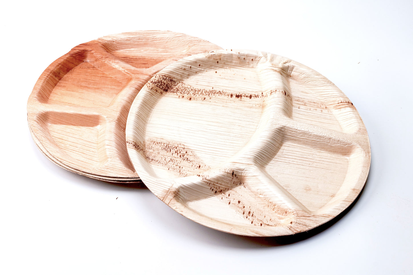 Areca Palm Leaf Disposable Round 4 Compartment Plates 12"/30 cm (pack of 25)