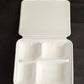 Sugarcane Bagasse 9" x 8" (23x20cm) Take Away Containers With 4 Compartments & Flat Lid (Pack of 50)