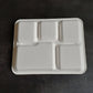 Sugarcane Bagasse 5 Compartment Square Plates (Pack of 50)